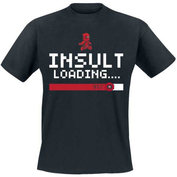 Deadpool Insult Loading Tričko černá - Merchstore.cz