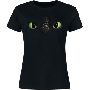 Drachenzähmen leicht gemacht Ohnezahn - Augen Dámské tričko černá - Merchstore.cz