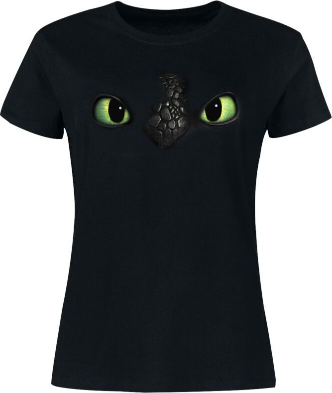 Drachenzähmen leicht gemacht Ohnezahn - Augen Dámské tričko černá - Merchstore.cz Drachenzähmen leicht gemacht Ohnezahn - Augen Dámské tričko černá - Merchstore.cz
