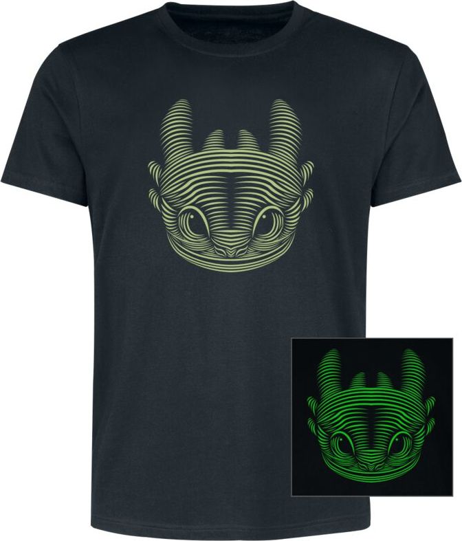 Drachenzähmen leicht gemacht Toothless - svítí v tmě Tričko černá - Merchstore.cz Drachenzähmen leicht gemacht Toothless - svítí v tmě Tričko černá - Merchstore.cz