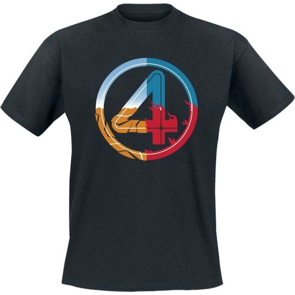 Fantastic Four Element Logo Tričko černá - Merchstore.cz
