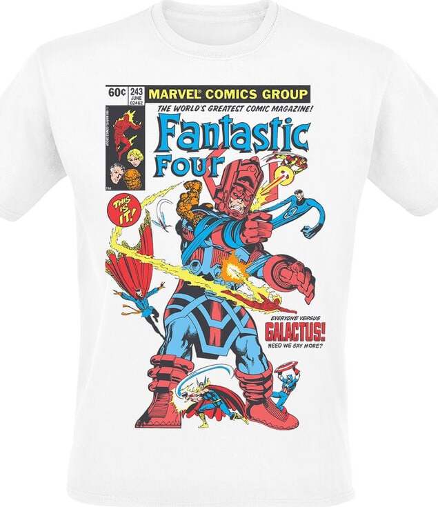 Fantastic Four First Comic Cover Tričko bílá - Merchstore.cz Fantastic Four First Comic Cover Tričko bílá - Merchstore.cz