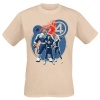 Fantastic Four Group Bubble Tričko písková - Merchstore.cz