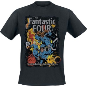 Fantastic Four Scientists Explorers Protectors Heroes Tričko černá - Merchstore.cz