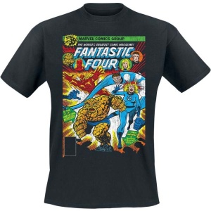 Fantastic Four The World Greatest Comic Magazine Cover Tričko černá - Merchstore.cz