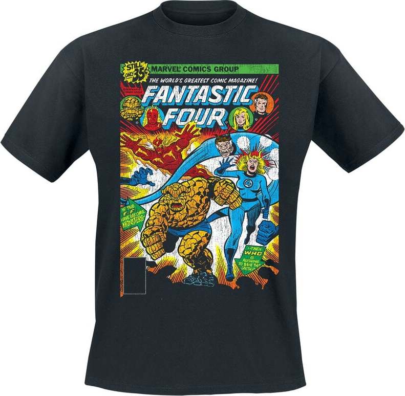 Fantastic Four The World Greatest Comic Magazine Cover Tričko černá - Merchstore.cz Fantastic Four The World Greatest Comic Magazine Cover Tričko černá - Merchstore.cz