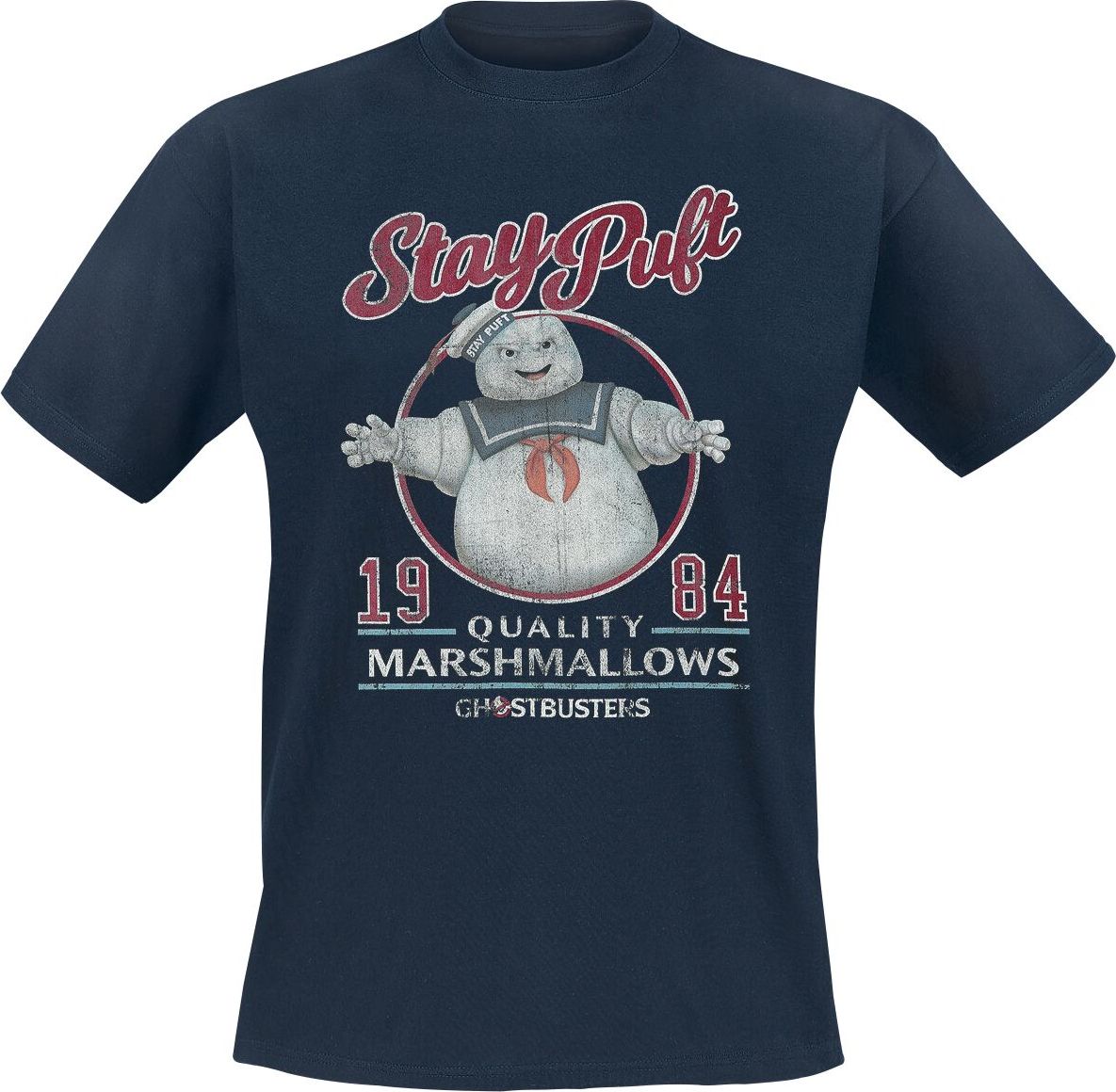 Ghostbusters Stay Puft Tričko tmavě modrá - Merchstore.cz Ghostbusters Stay Puft Tričko tmavě modrá - Merchstore.cz