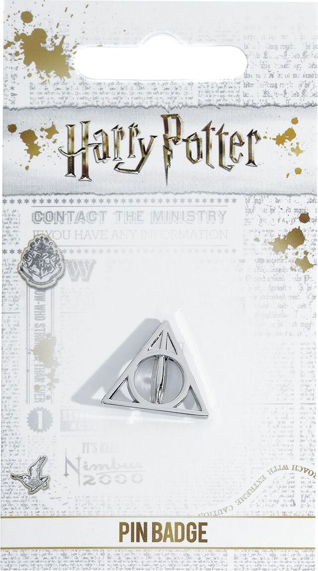 Harry Potter Deathly Hallows - Relikvie smrti Odznak stríbrná - Merchstore.cz Harry Potter Deathly Hallows - Relikvie smrti Odznak stríbrná - Merchstore.cz