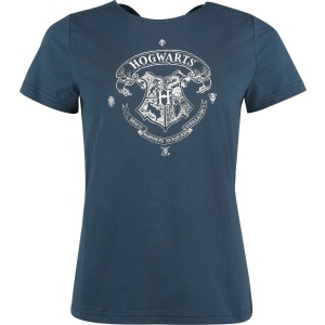 Harry Potter Tričko s bradavickými erby Dámské tričko modrá - Merchstore.cz