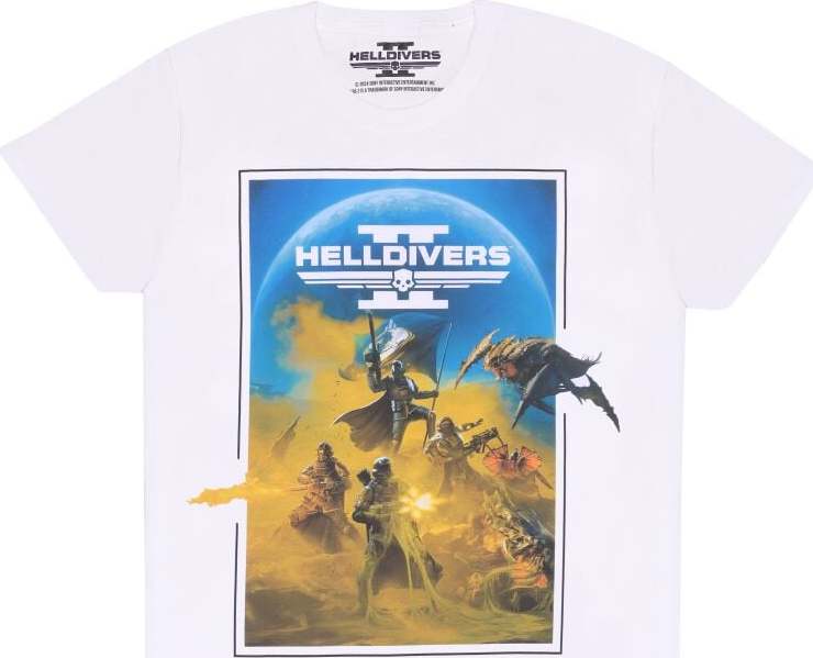 Helldivers 2 Key Art Tričko bílá - Merchstore.cz Helldivers 2 Key Art Tričko bílá - Merchstore.cz