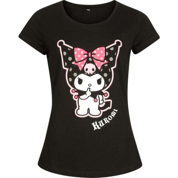 Hello Kitty Hello Kitty and Friends - Kuromi Dámské tričko černá - Merchstore.cz