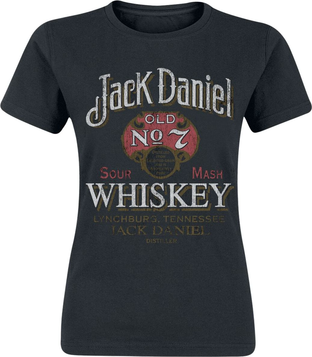 Jack Daniel's Tričko Vintage Distress Dámské tričko černá - Merchstore.cz Jack Daniel's Tričko Vintage Distress Dámské tričko černá - Merchstore.cz