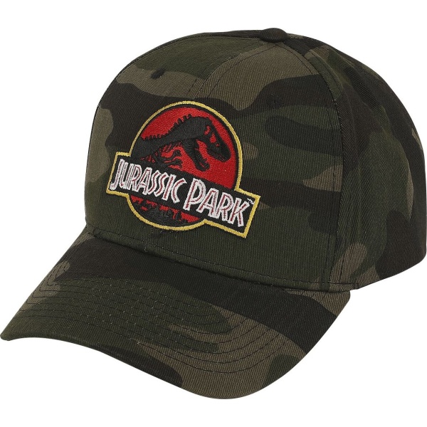 Jurassic Park Camo Logo Baseballová kšiltovka vícebarevný - Merchstore.cz
