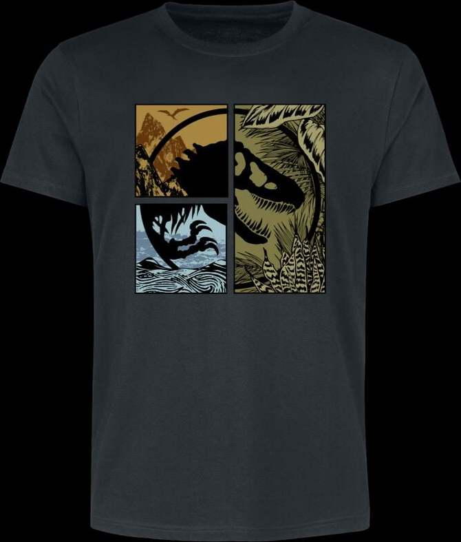 Jurassic Park Jurassic World - District Logo Tričko černá - Merchstore.cz