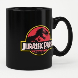 Jurassic Park Logo Hrnek černá - Merchstore.cz