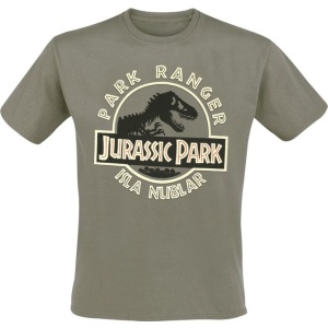 Jurassic Park Park Ranger Tričko khaki - Merchstore.cz