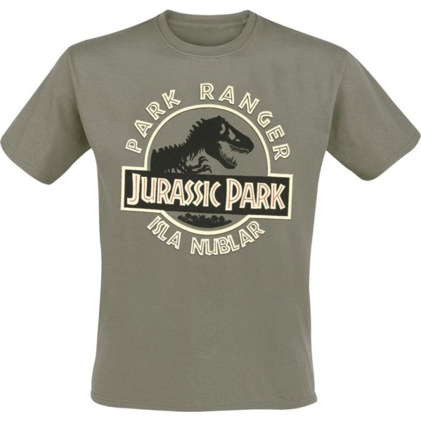 Jurassic Park Park Ranger Tričko khaki - Merchstore.cz