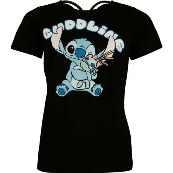 Lilo & Stitch Cuddling Dámské tričko černá - Merchstore.cz