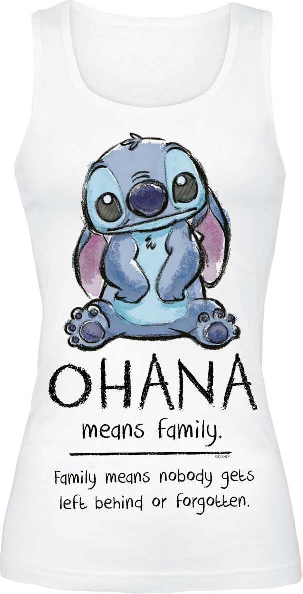 Lilo & Stitch Ohana Means Family Dámský top bílá - Merchstore.cz Lilo & Stitch Ohana Means Family Dámský top bílá - Merchstore.cz