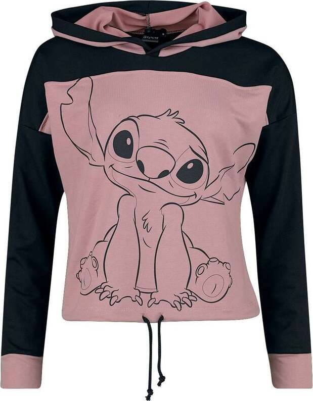 Lilo & Stitch Sit Dámská mikina s kapucí cerná/ružová - Merchstore.cz Lilo & Stitch Sit Dámská mikina s kapucí cerná/ružová - Merchstore.cz