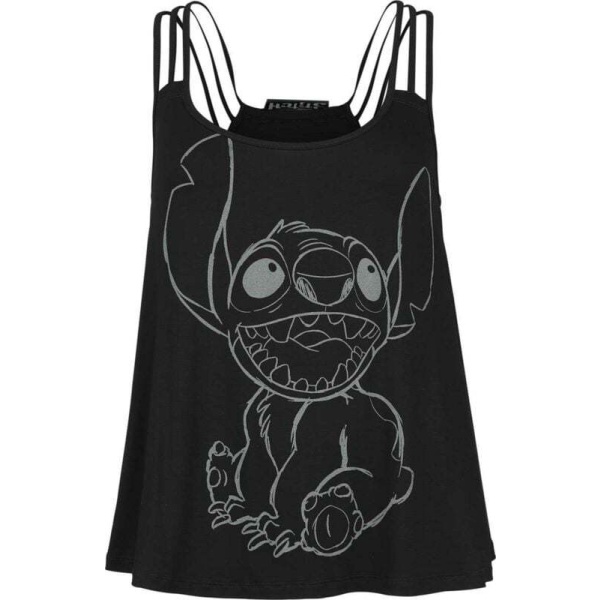 Lilo & Stitch Stitch - Sit Dámský top černá - Merchstore.cz