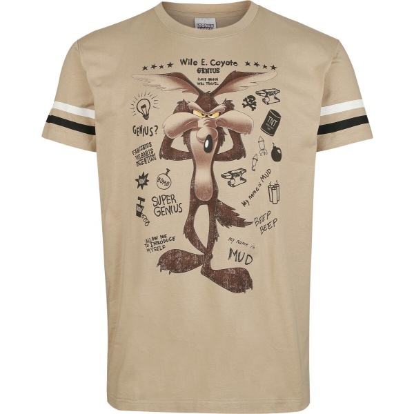 Looney Tunes Coyote Genius Tričko béžová - Merchstore.cz