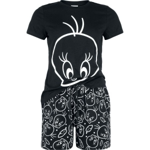 Looney Tunes Tweety Outlines pyžama černá - Merchstore.cz