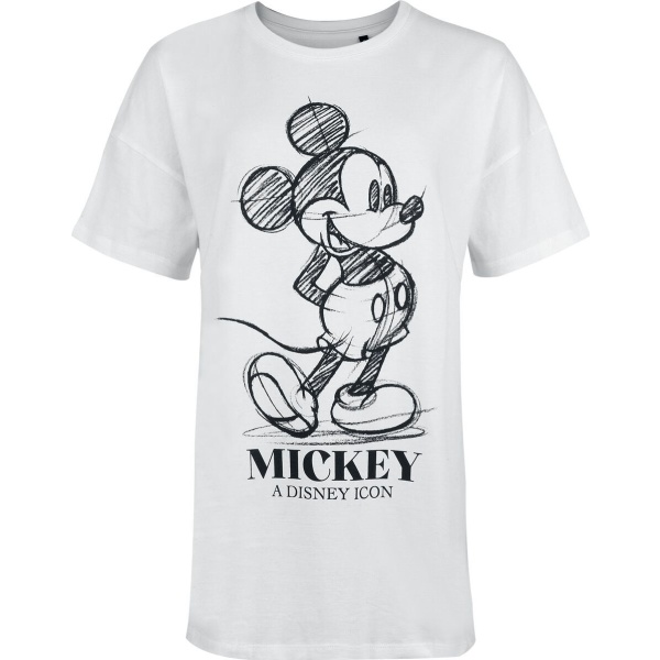 Mickey & Minnie Mouse Micky Maus - Icone - Oversize Dámské tričko bílá - Merchstore.cz