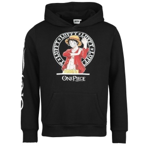 One Piece One Piece - Luffy Mikina s kapucí černá - Merchstore.cz