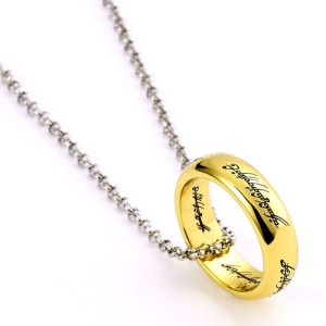 Pán prstenů The One Ring Náhrdelník - řetízek zlatá/stríbrná - Merchstore.cz