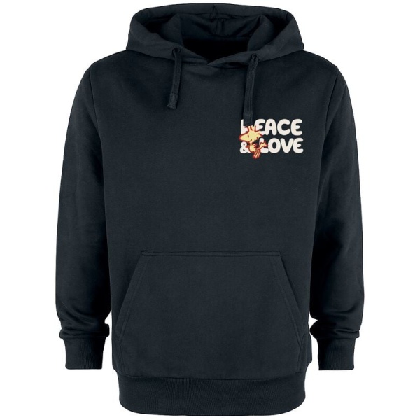 Peanuts Snoopy Love Mikina s kapucí černá - Merchstore.cz