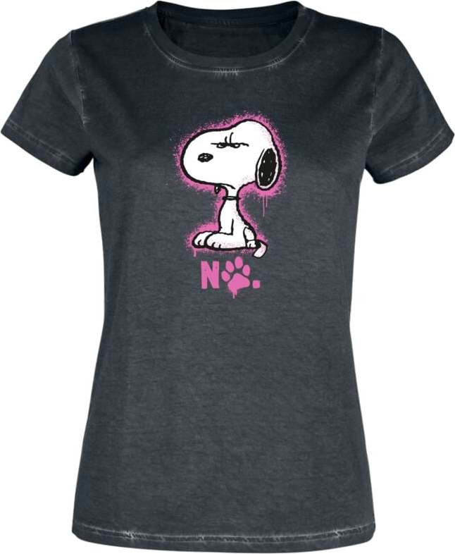 Peanuts Snoopy - No Dámské tričko černá - Merchstore.cz Peanuts Snoopy - No Dámské tričko černá - Merchstore.cz