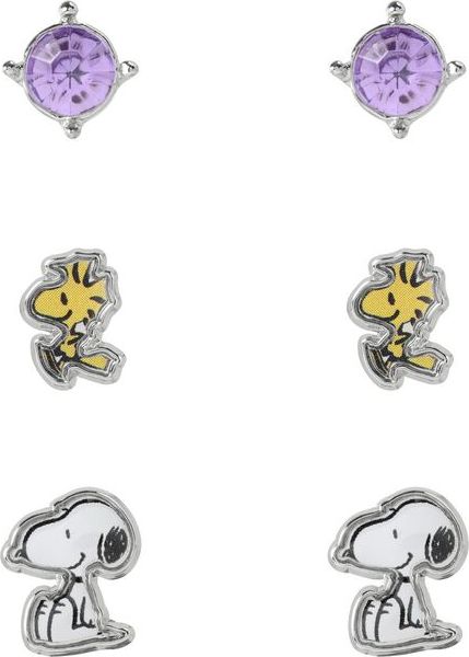 Peanuts Snoopy & Woodstock sada náušnic bílá/žlutá - Merchstore.cz Peanuts Snoopy & Woodstock sada náušnic bílá/žlutá - Merchstore.cz
