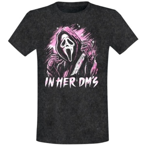 Scream (Film) Ghostface - In Her Dm's Tričko černá - Merchstore.cz