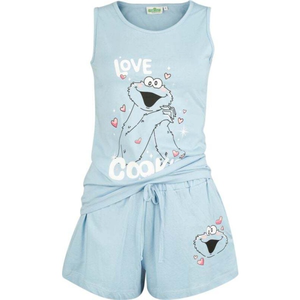 Sesame Street Love Cookie! pyžama modrá - Merchstore.cz