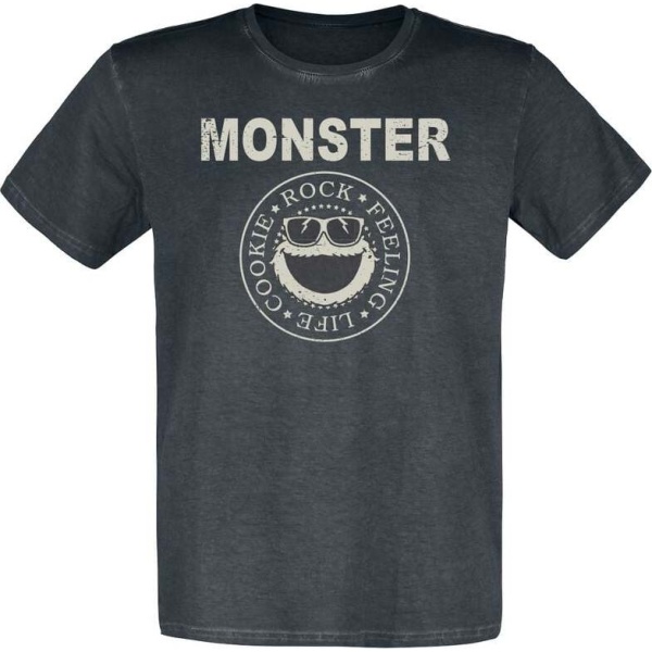 Sesame Street Monster Rock Tričko černá - Merchstore.cz