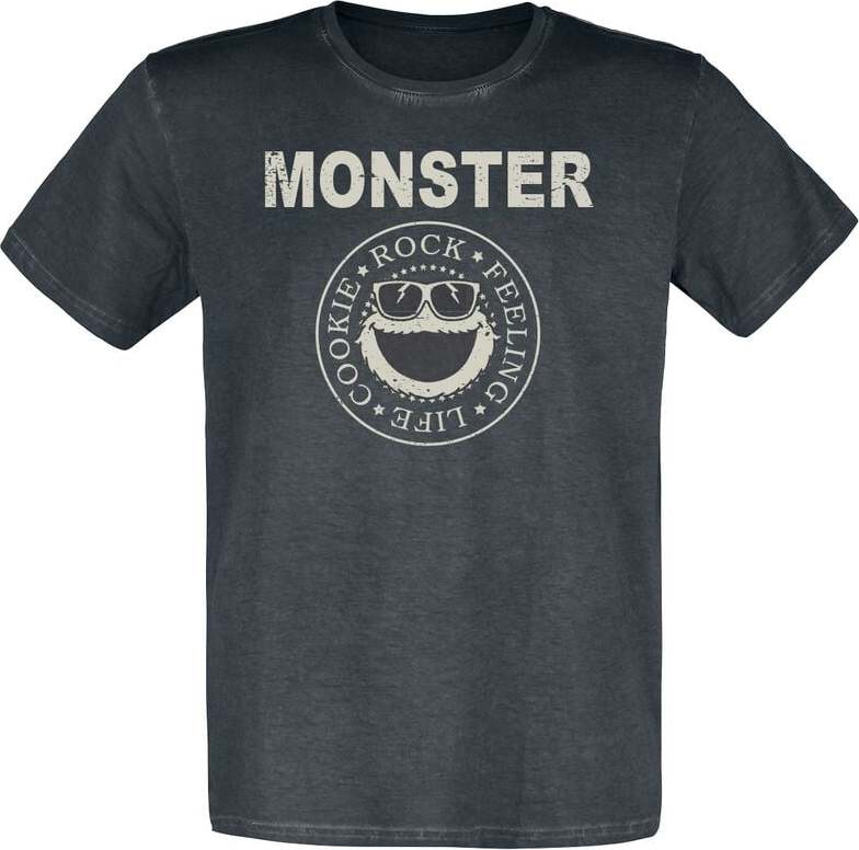 Sesame Street Monster Rock Tričko černá - Merchstore.cz Sesame Street Monster Rock Tričko černá - Merchstore.cz