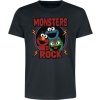 Sesame Street Monsters Of Rock Tričko černá - Merchstore.cz