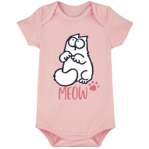 Simon's Cat Meow body světle růžová - Merchstore.cz