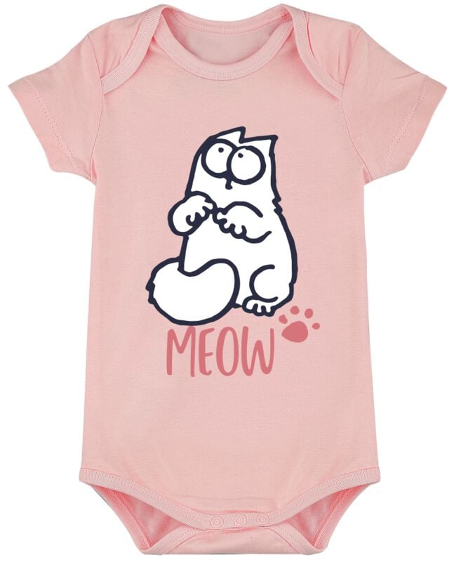 Simon's Cat Meow body světle růžová - Merchstore.cz Simon's Cat Meow body světle růžová - Merchstore.cz