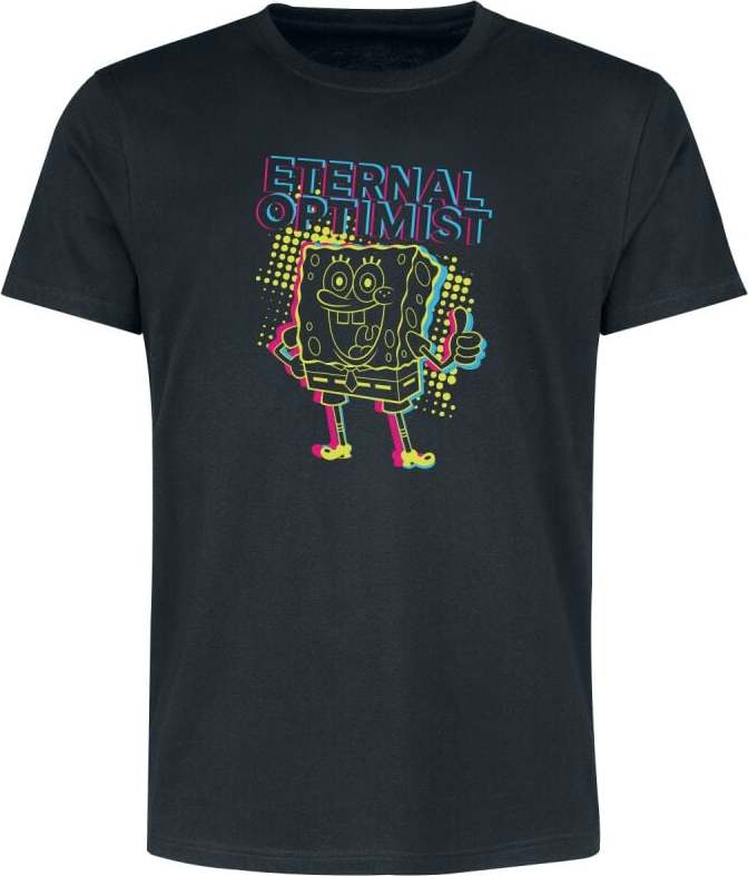 SpongeBob SquarePants Eternal Optimist Tričko černá - Merchstore.cz SpongeBob SquarePants Eternal Optimist Tričko černá - Merchstore.cz