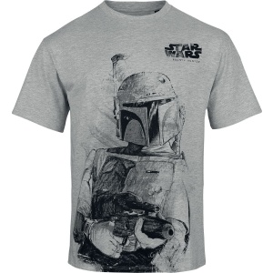 Star Wars Bounty Hunter Tričko smíšená svetle šedá - Merchstore.cz