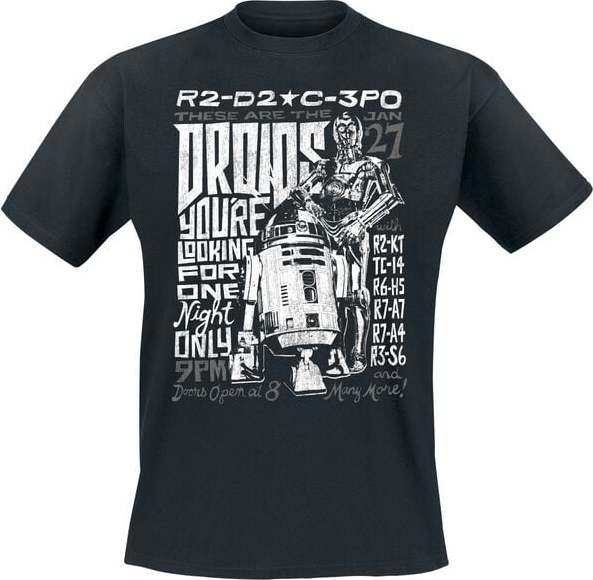 Star Wars Droids Tričko černá - Merchstore.cz Star Wars Droids Tričko černá - Merchstore.cz