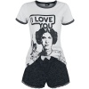 Star Wars Leia Organa - I Love You pyžama šedá/cerná - Merchstore.cz