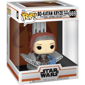 Star Wars Vinylová figurka č.669 The Mandalorian - Bo-Katan Kryze on the Throne (POP! Deluxe) Sberatelská postava standard - Merchstore.cz