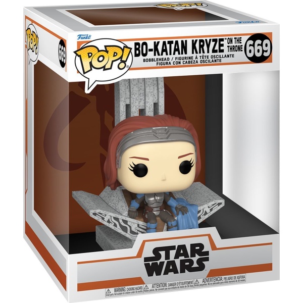 Star Wars Vinylová figurka č.669 The Mandalorian - Bo-Katan Kryze on the Throne (POP! Deluxe) Sberatelská postava standard - Merchstore.cz