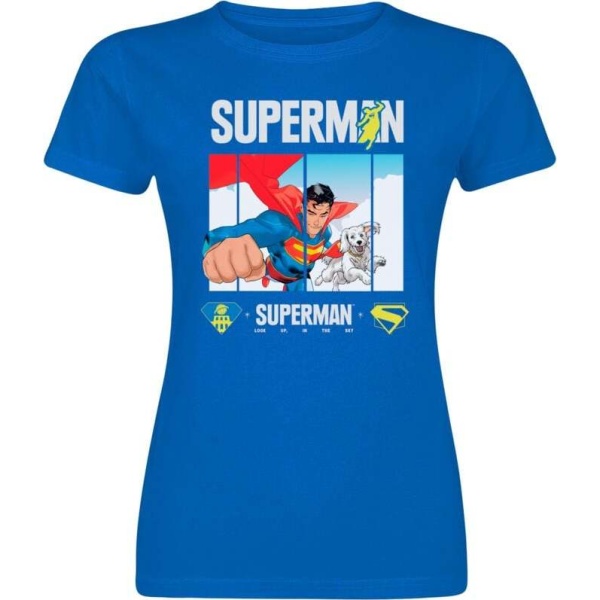 Superman 2025 - Superman Look Up Dámské tričko modrá - Merchstore.cz