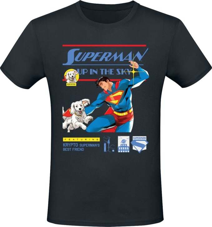 Superman 2025 - Superman Up In The Sky Tričko černá - Merchstore.cz Superman 2025 - Superman Up In The Sky Tričko černá - Merchstore.cz