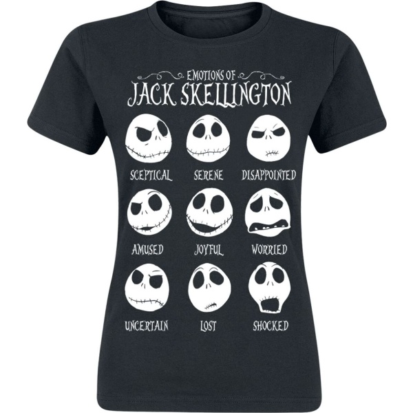 The Nightmare Before Christmas Disney - Jack Skellington Dámské tričko černá - Merchstore.cz