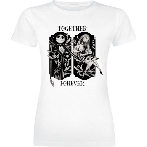 The Nightmare Before Christmas Disney - Together Forever Dámské tričko bílá - Merchstore.cz